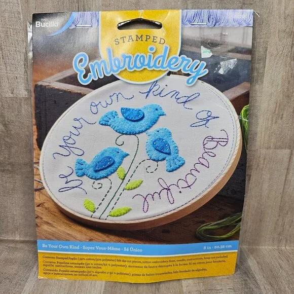 Bucilla Stamped Embroidery Kit NEW Be Your Own Kind Of Beautiful Needlepoint - Picture 1 of 2